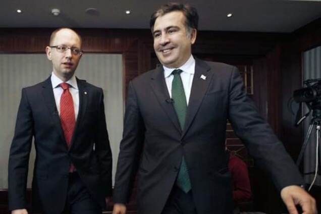 Дело в Саакашвили. Стало известно, почему стопорится отставка Яценюка: фотофакт