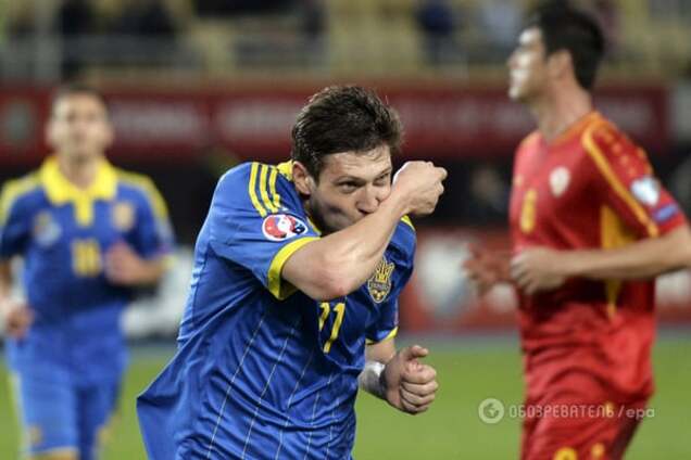 Украина с огромным трудом обыграла Македонию в отборе Евро-2016