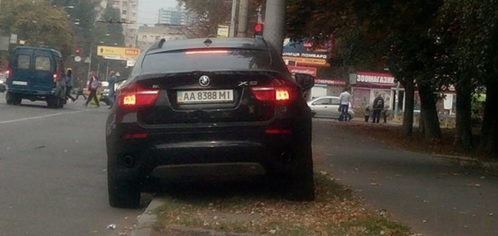 'Как олень': соцсети возмутила парковка элитного BMW в Киеве. Фотофакт