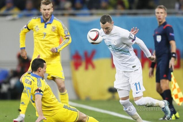 Словения - Украина - 1-1: видео голов