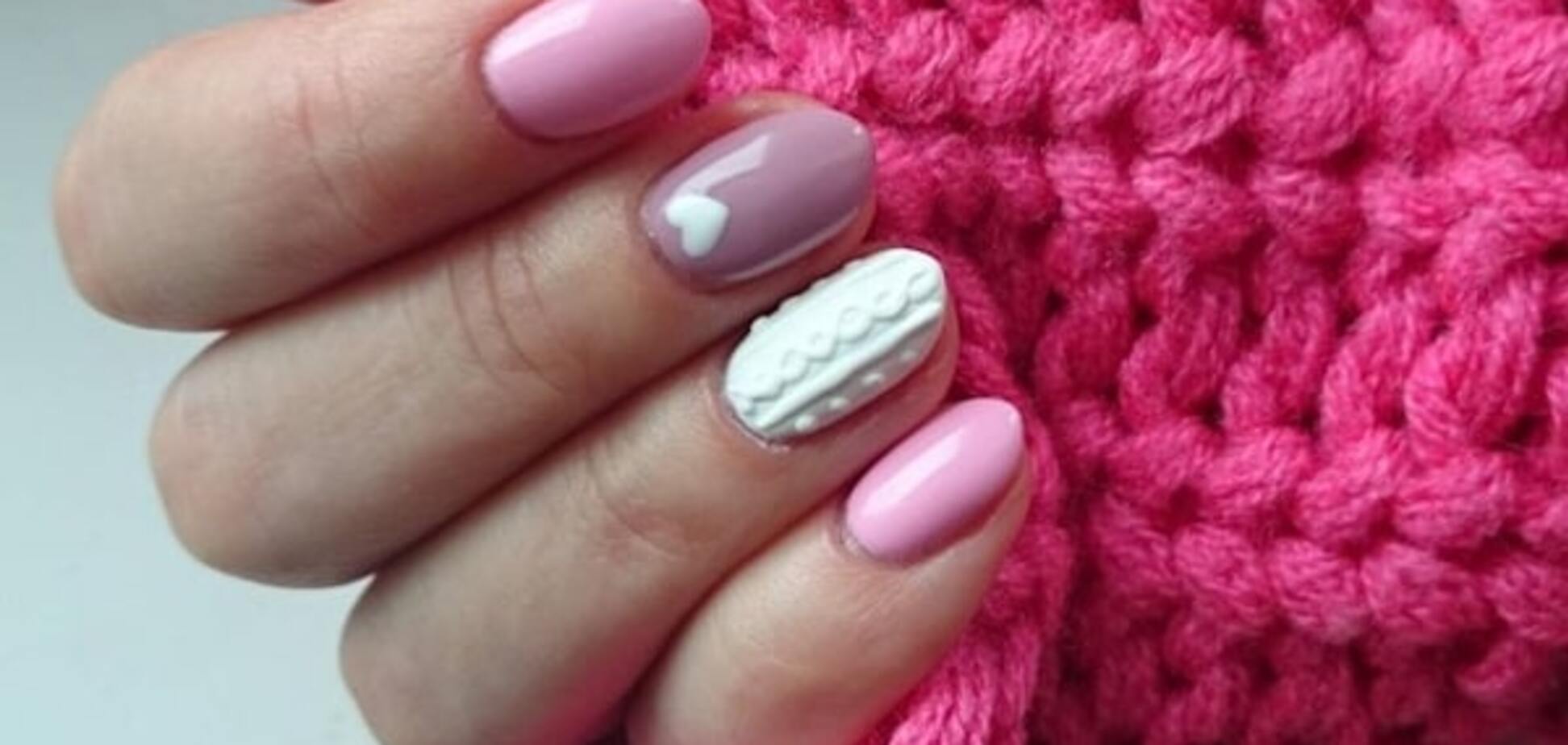 'Вязаные' ногти: модниц со всего мира покорил новый тренд