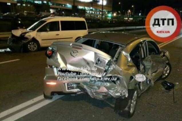 В Киеве девушка за рулем устроила масштабное ДТП