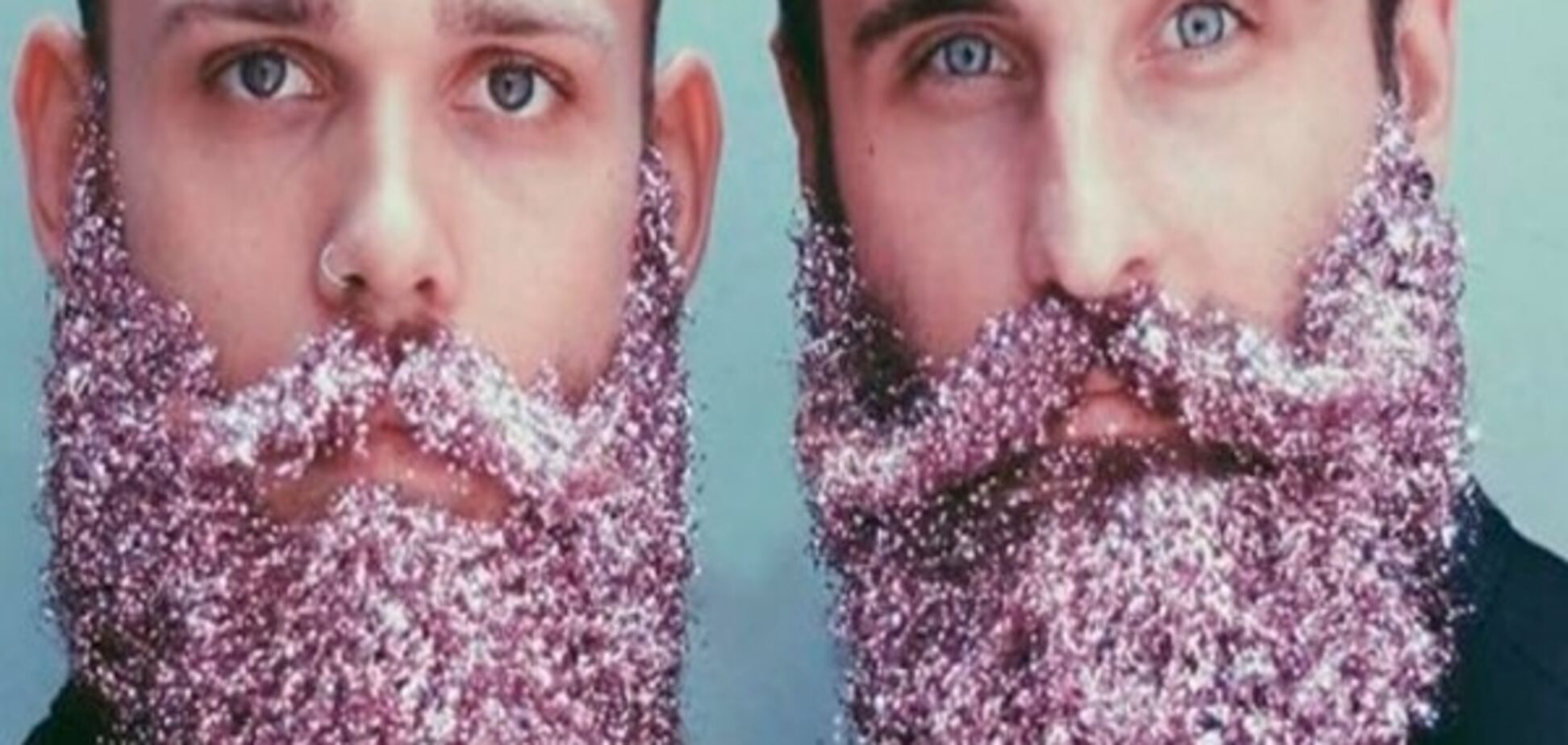 Зимний тренд: мужчины украшают бороды блестками 