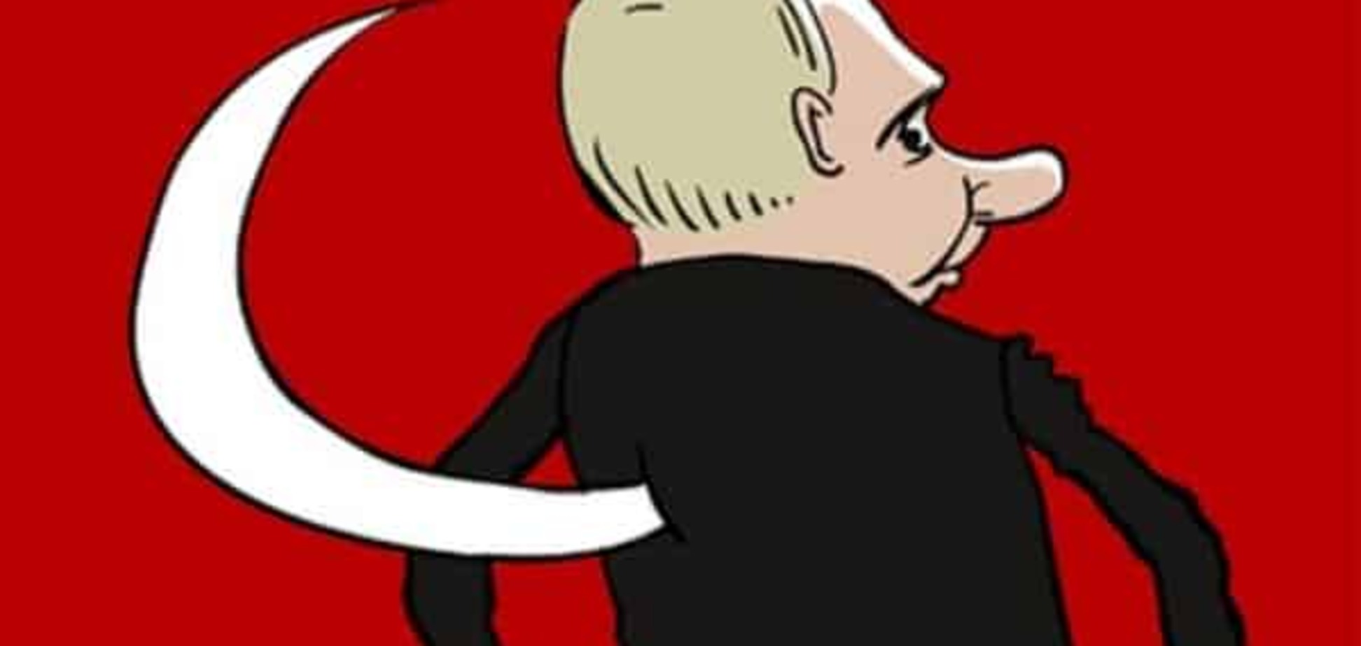 Турецкий нож в спину: в России отреагировали на крушение Су-24 яркой карикатурой Путина