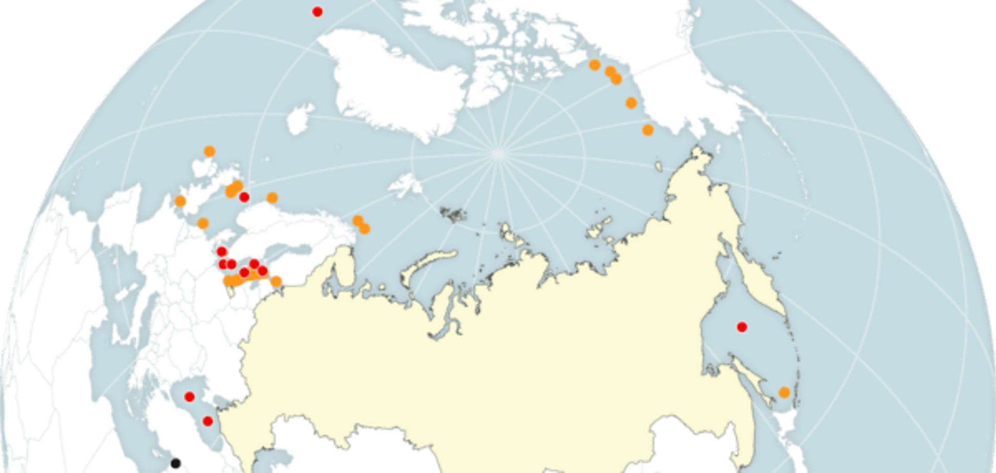 Збивай - не хочу: New York Timеs опублікувала карту, де 'ловили' агресивні російські літаки