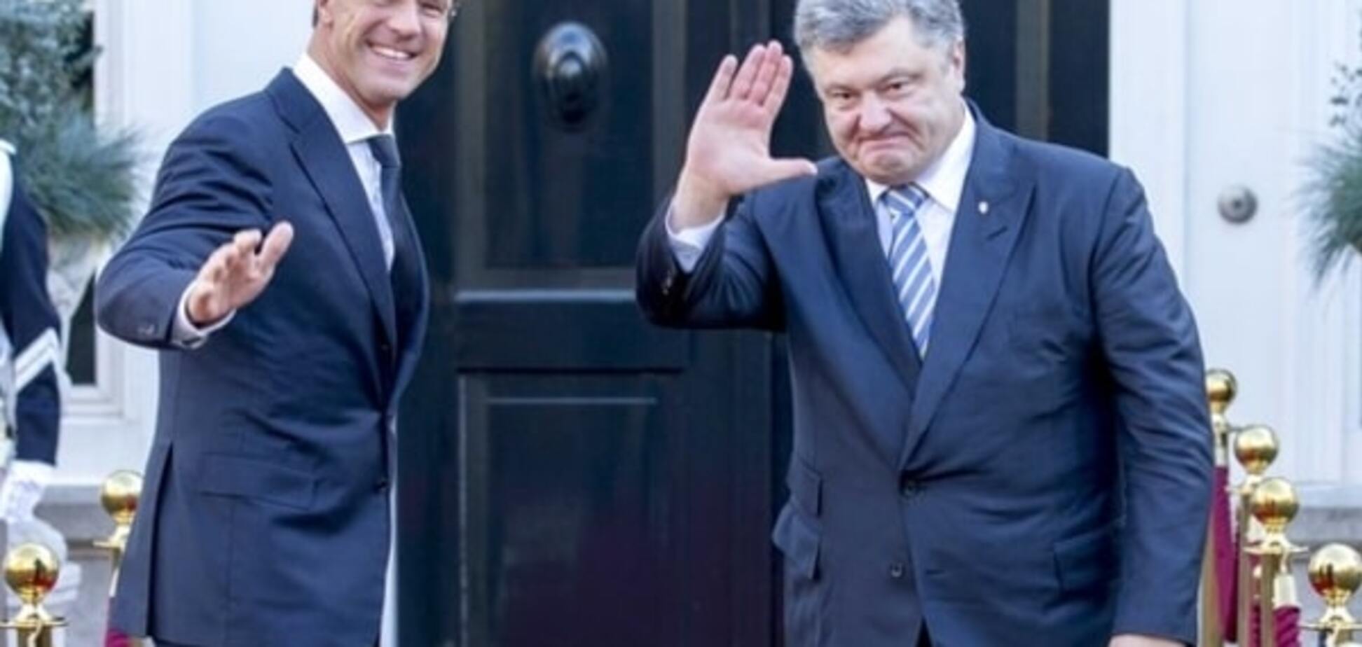 Порошенко в Нидерландах 'снял' с повестки дня вступление Украины в ЕС