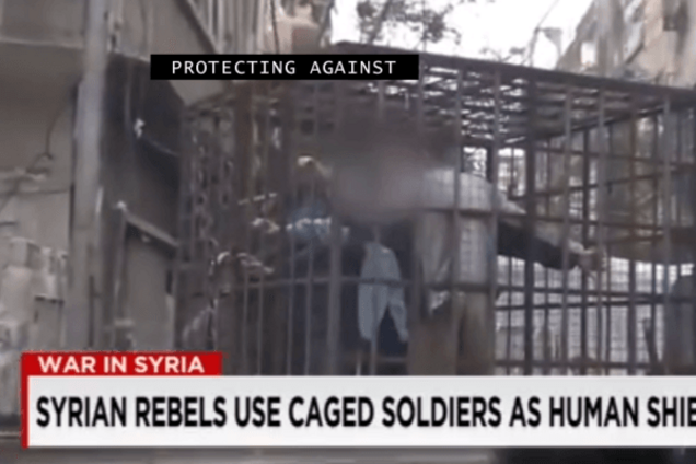 Смерть в клетках: в Сирии пленных солдат Асада стали использовать как живой щит