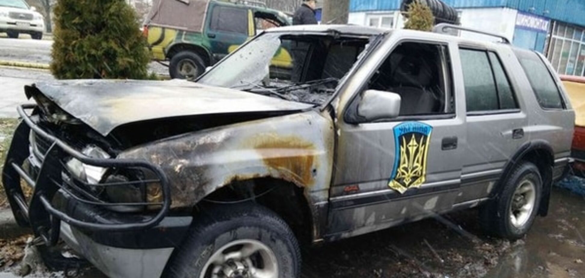 В Харькове сожгли три внедорожника 'Айдара': опубликованы фото