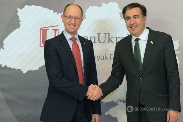 Яценюк грубо ответил на критику Саакашвили, упрекнув за 'успехи' в Грузии