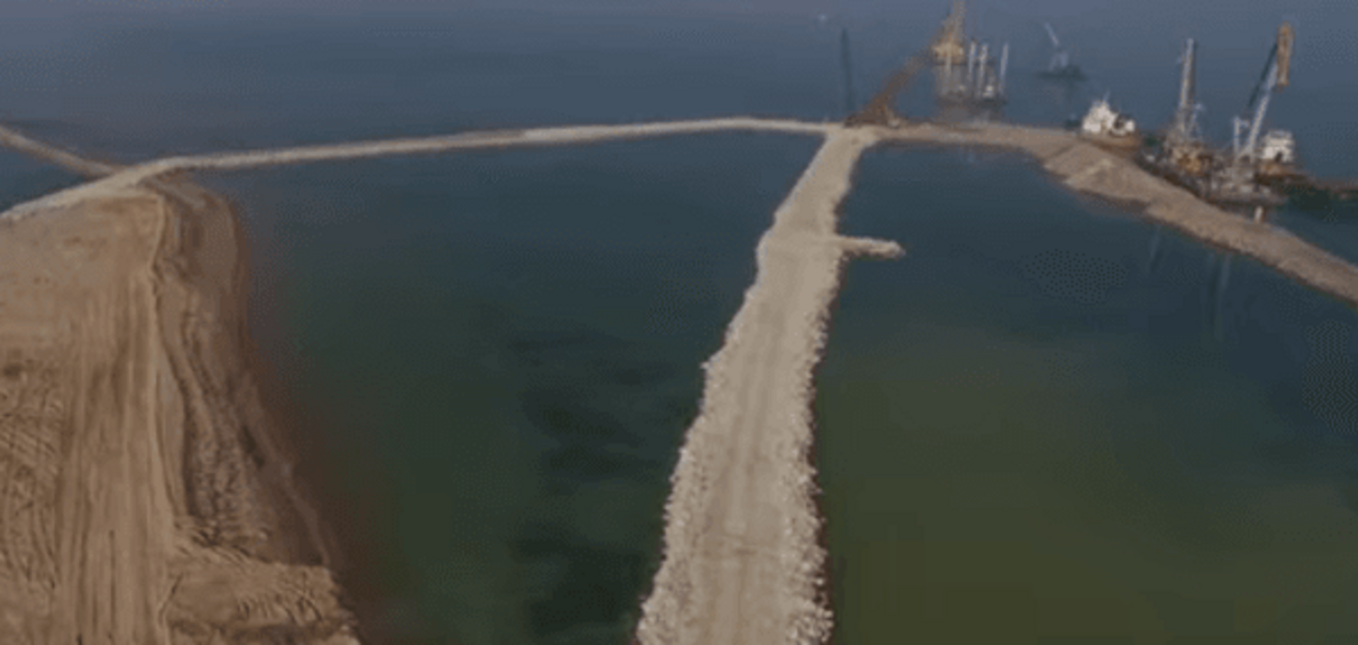 З висоти пташиного польоту: в мережі з'явилося нове відео будівництва Керченського мосту
