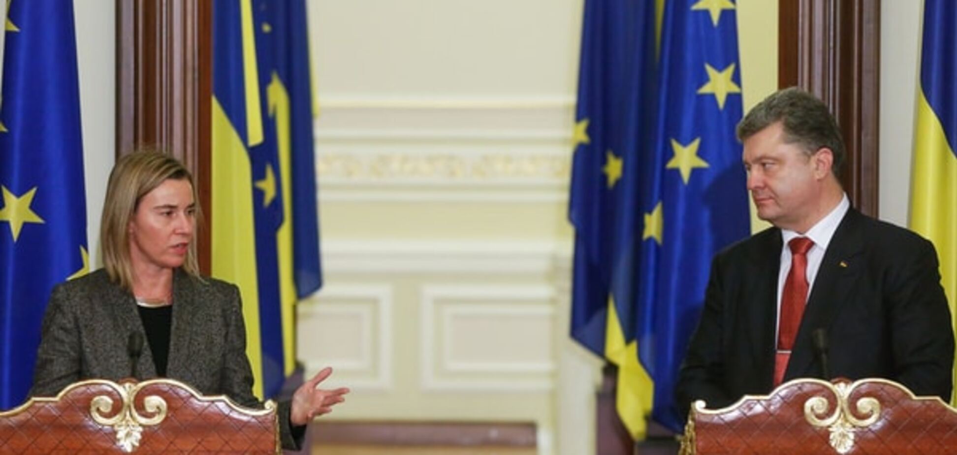 Вопрос ребром: Могерини раскрыла Порошенко планы ЕС по визам и санкциям