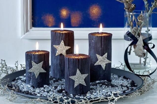 Как украсить свечи к Новому году: 15 восхитительных идей