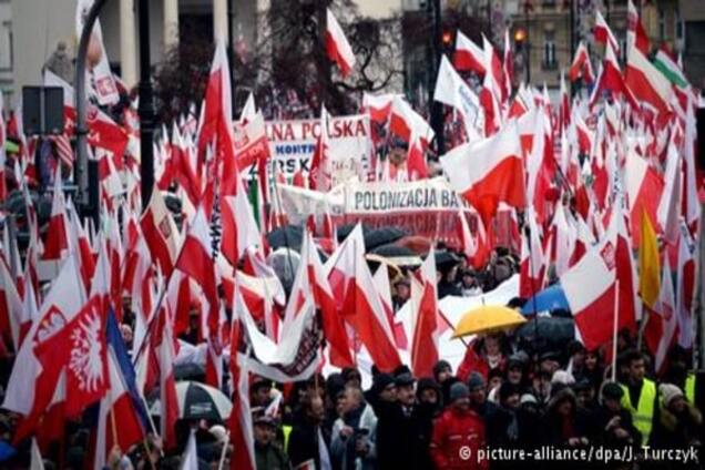 У Варшаві відбувся мітинг прихильників влади