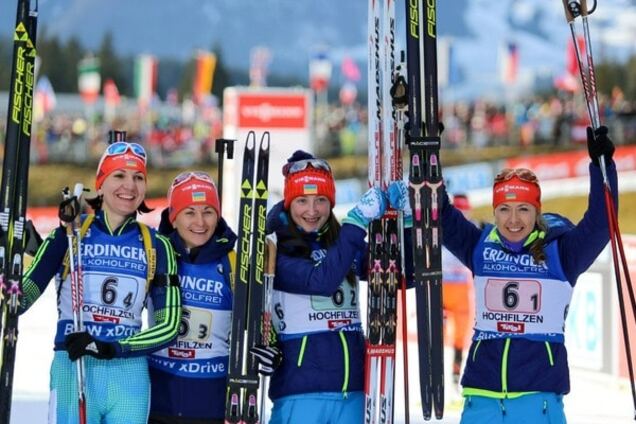 Украина завоевала 'бронзу' на эстафете Кубка мира по биатлону