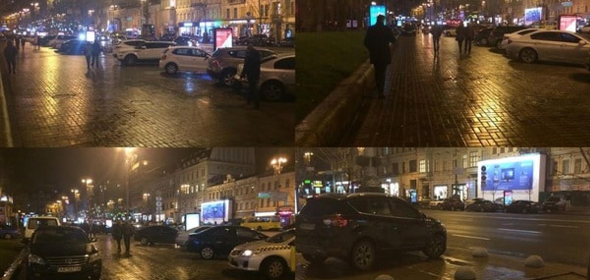 У центрі Києва провалився експеримент проти автохамів: фотофакт
