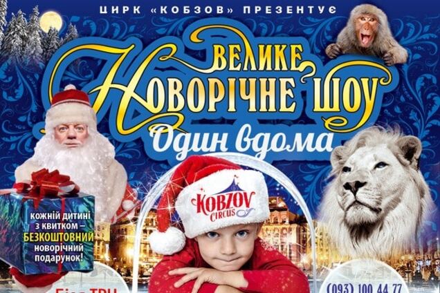 Цирк 'Кобзов' покажет Большое Новогоднее шоу 'Один дома'