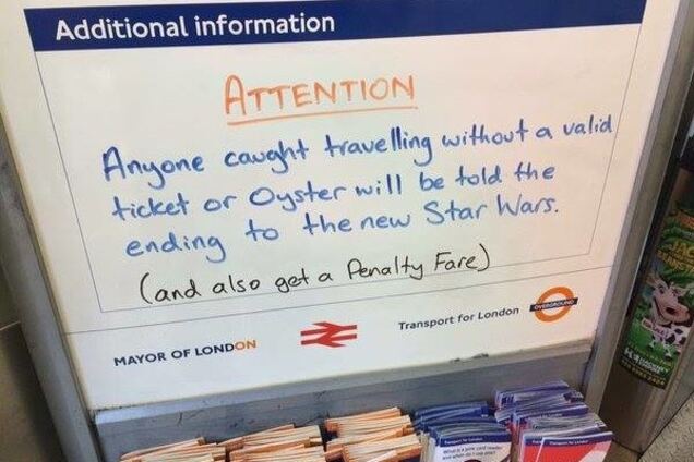 У Лондоні придумали оригінальне 'покарання' для безбілетників в метро