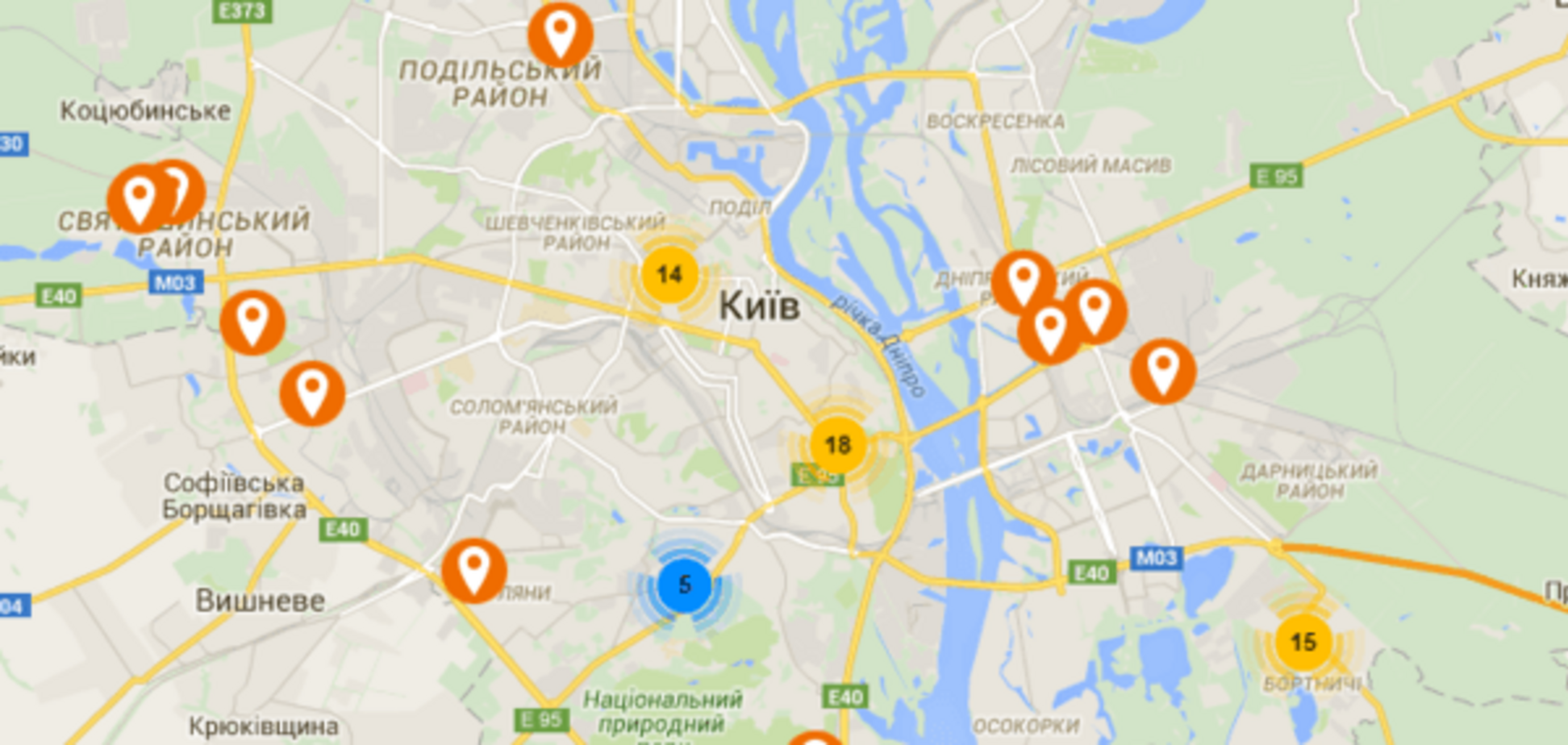 В Киеве составили карту переименованных улиц