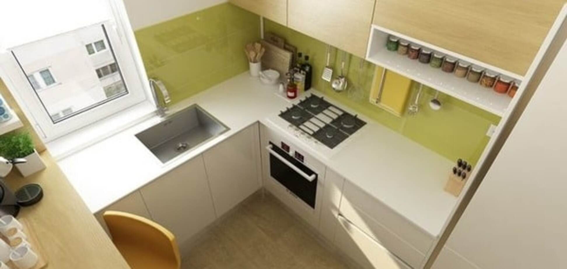 Как 'увеличить' маленькую кухню: пример из Бухареста