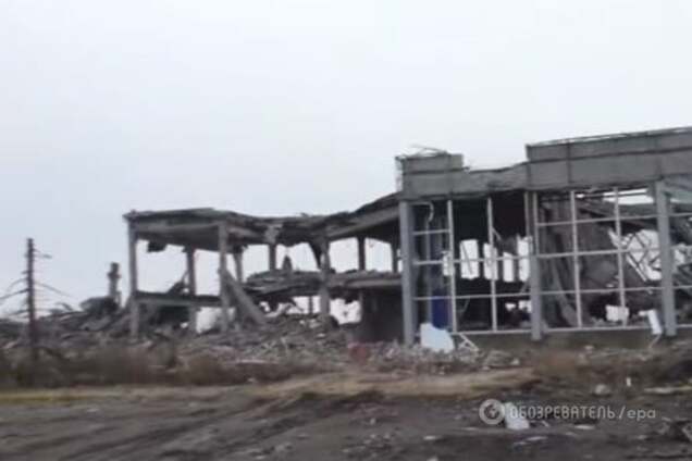 Жуткое зрелище: опубликовано видео руин луганского аэропорта
