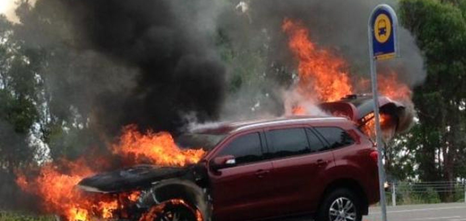 Новый внедорожник Ford сгорел дотла во время тест-драйва: опубликовано фото