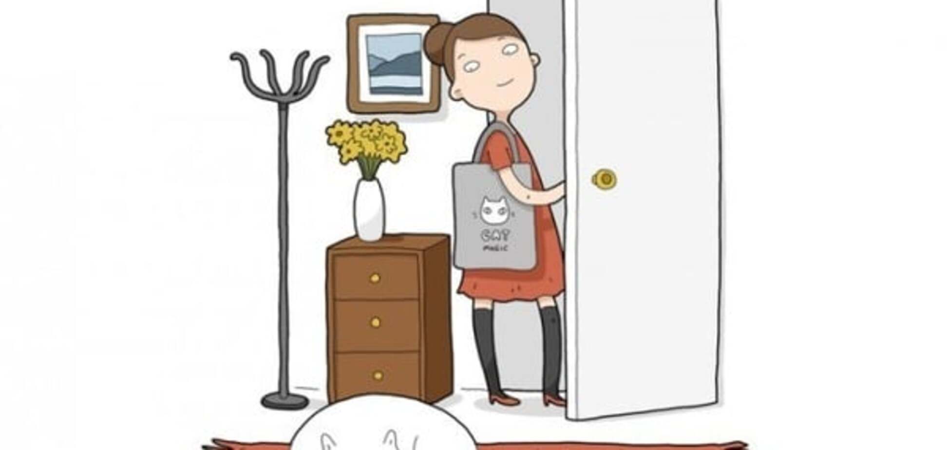 Что делает кот, когда остается дома один: забавные иллюстрации