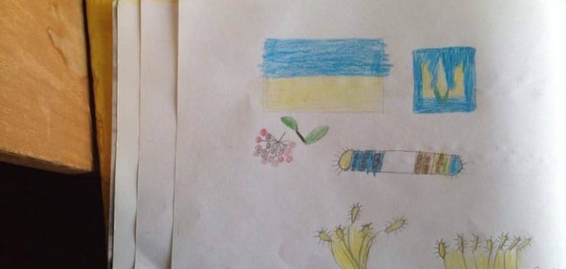 Бойцы АТО показали 'говорящие за себя' рисунки детей Донбасса