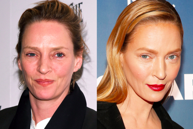 Уму Турман заподозрили в неудачной пластике лица