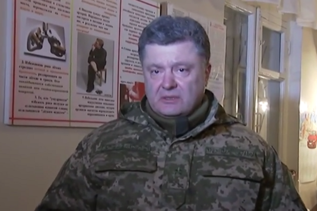 Порошенко покажет в Минске обломок ракеты, найденный после обстрела в Краматорске