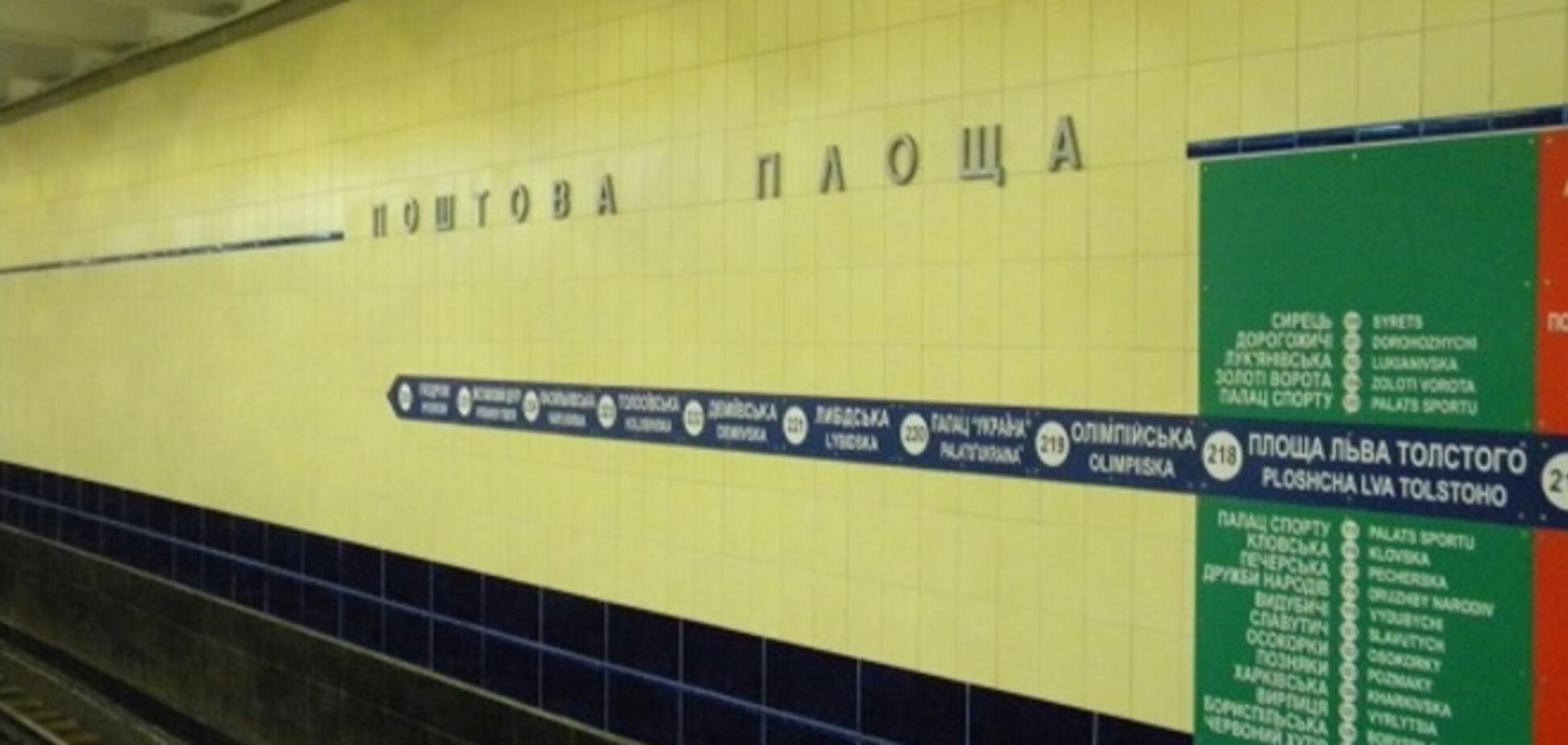 В киевском метро парень прыгнул на пути перед прибывающим поездом