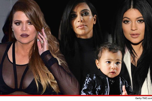 Ким Кардашьян с дочкой и сестрами попала в аварию