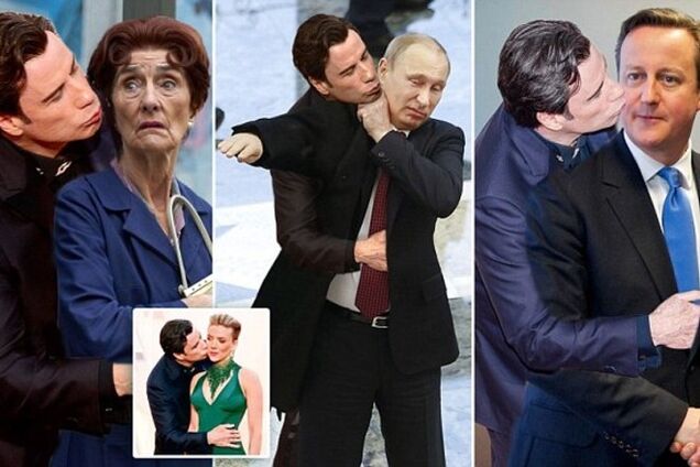 Джон Траволта, целующий Путина и Ким Чен Ына, взорвал интернет