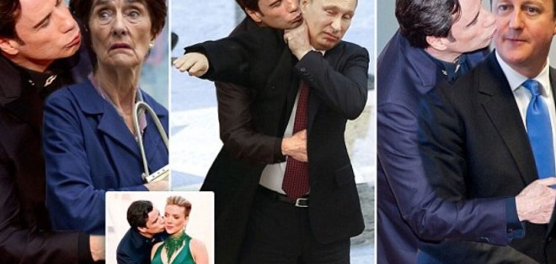 Джон Траволта, целующий Путина и Ким Чен Ына, взорвал интернет