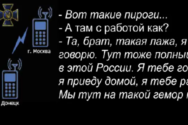 'Денег нет, паспорта забрали': СБУ записала, как беженка жалуется брату-террористу на Россию