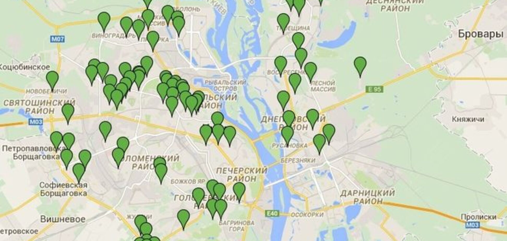 В Киеве создали онлайн-карту мест для выгула собак 