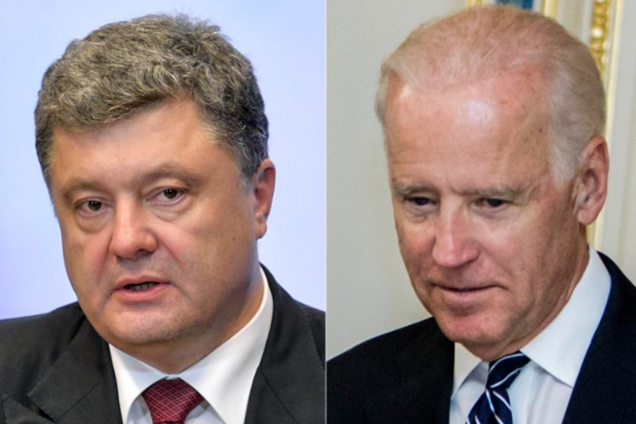 Порошенко обсудил с Байденом ситуацию на Донбассе и вопрос Савченко