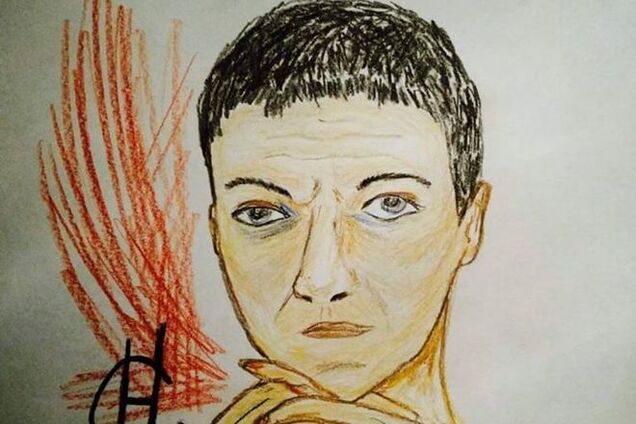 Льотчиця Савченко намалювала автопортрет на 51-й день голодування