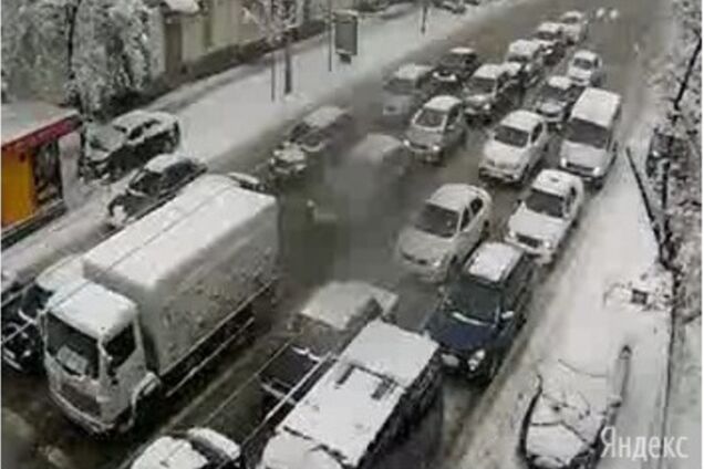 Снегопад в Киеве: названы самые большие пробки