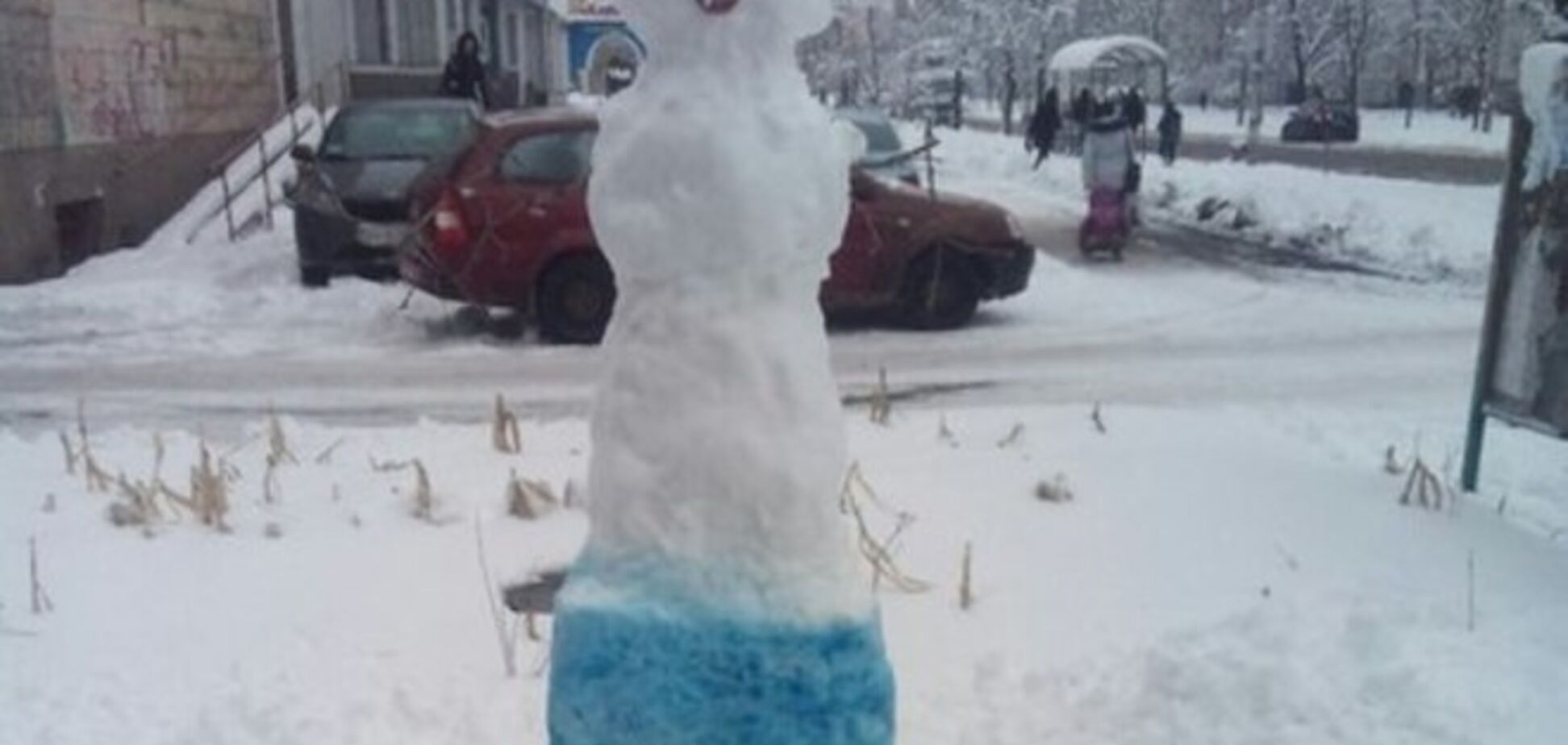 В Киеве появились снеговики-патриоты: опубликованы фото