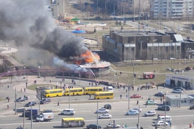В Киеве сгорел ресторан