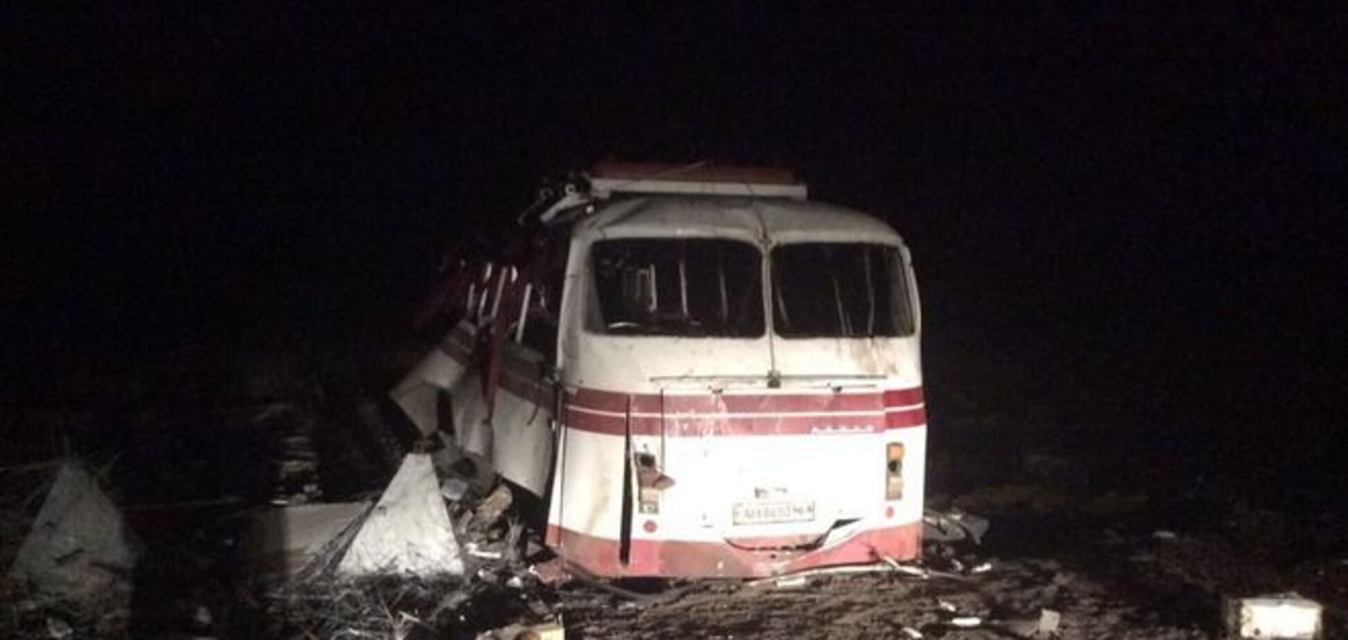 Взрыв автобуса под Артемовском: опубликован список пострадавших