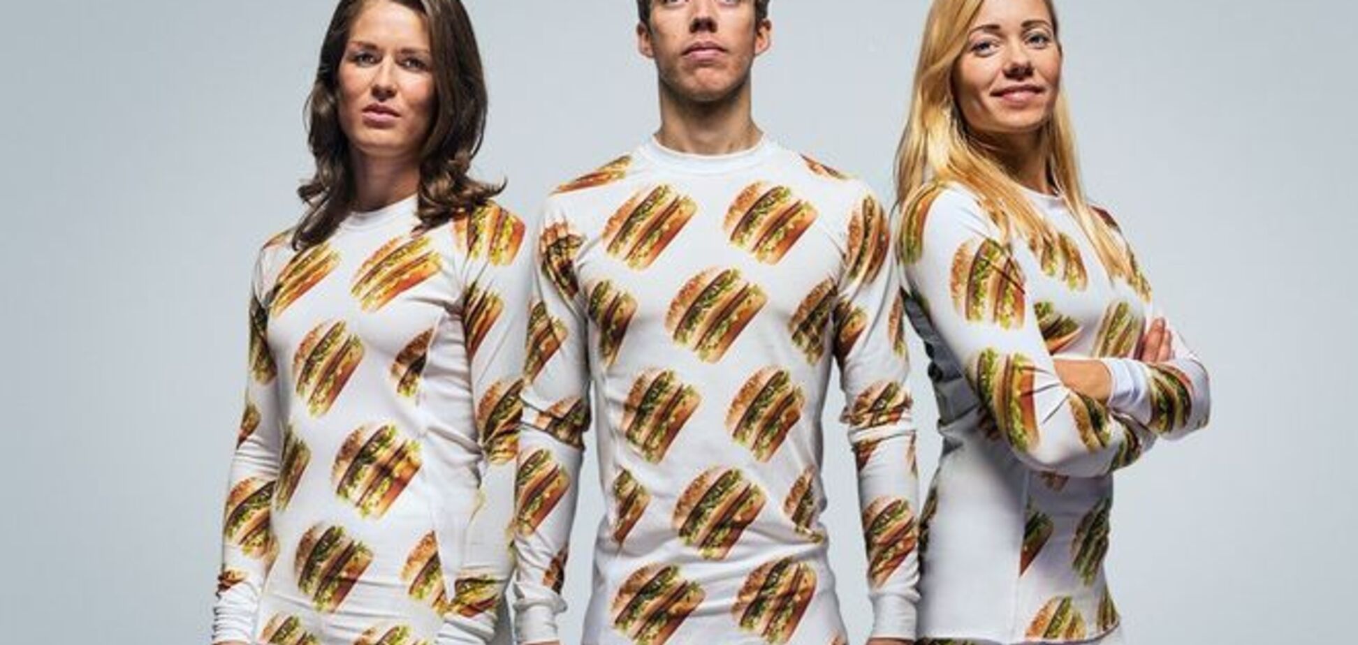 Человек-бутерброд: McDonalds запустил линию 'вредной' одежды с биг-маками - фото коллекции