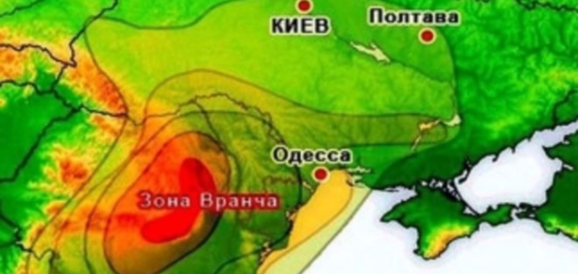 Очередное румынское землетрясение дошло до Одессы