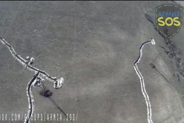 Позиции оккупантов на Луганщине: новое видео с беспилотника