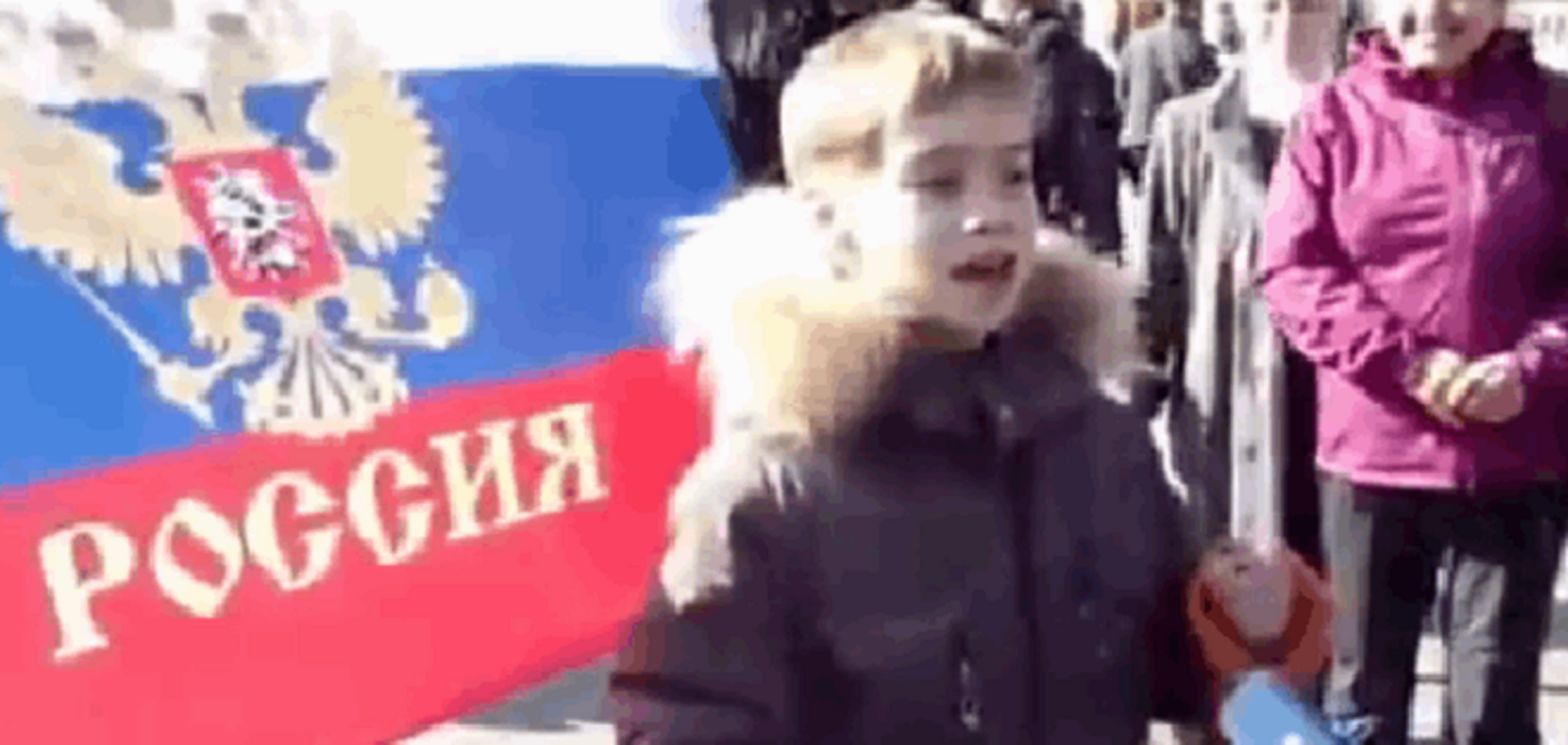 Маленький мальчик, зараженный 'Крымнашем', поблагодарил Путина за вторжение: видеофакт
