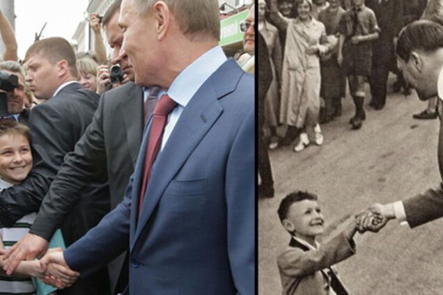 Русские даже фюрера украли! Удивительно похожие фото Путина и Гитлера шокируют