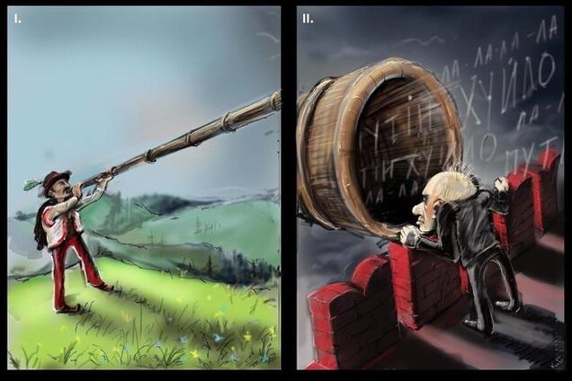 'Німі на панщину ідуть...': подборка карикатур о 'циничных бандерах'