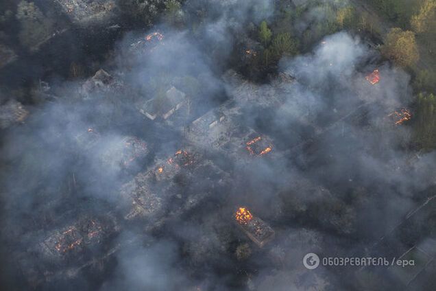 Пожар в зоне ЧАЭС: хроника событий, фото и видео