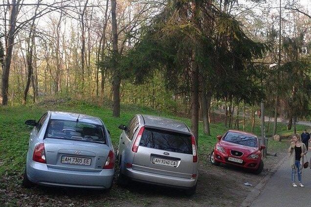 'Герой парковки': гості з Донбасу наплювали на київський парк
