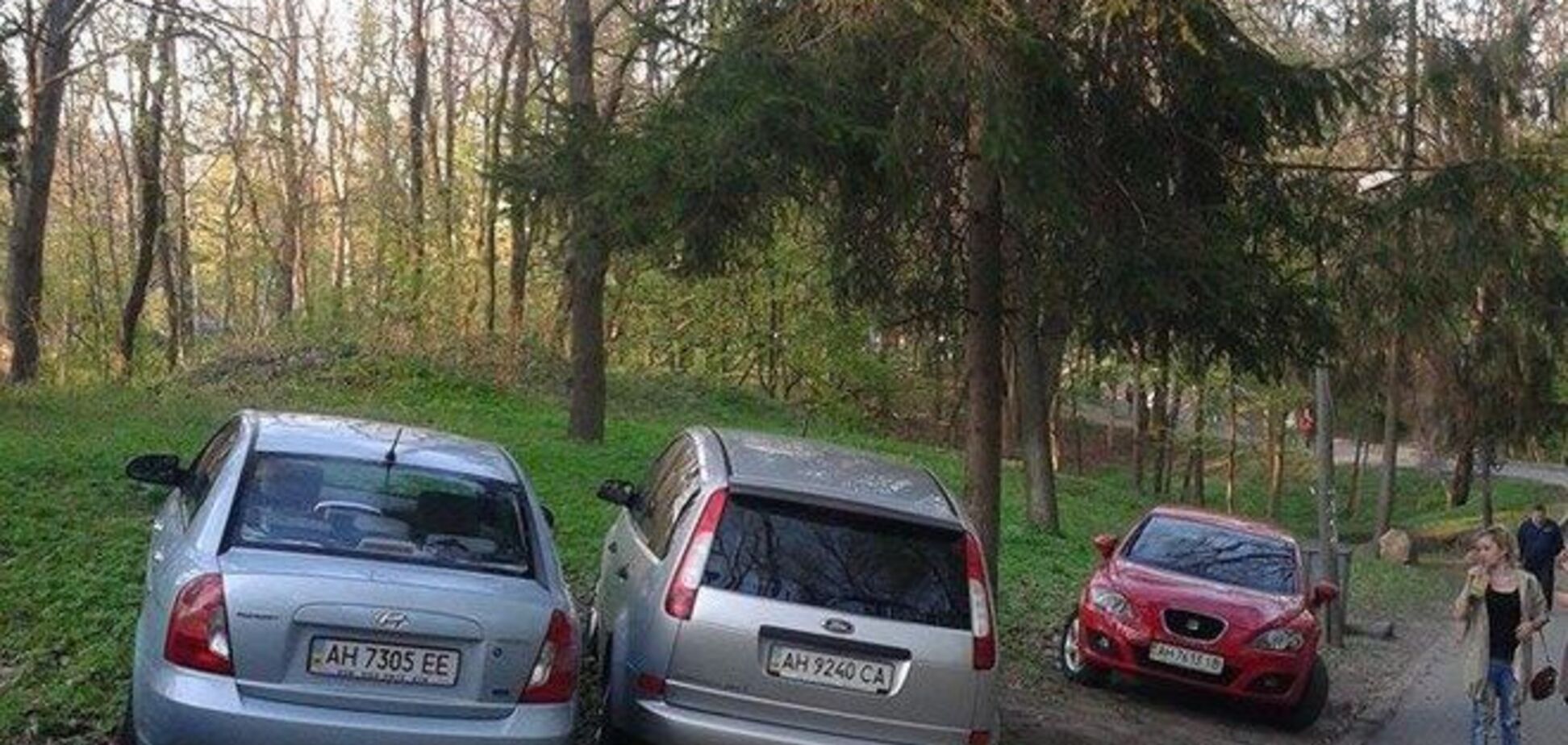 'Герой парковки': гости с Донбасса наплевали на киевский парк